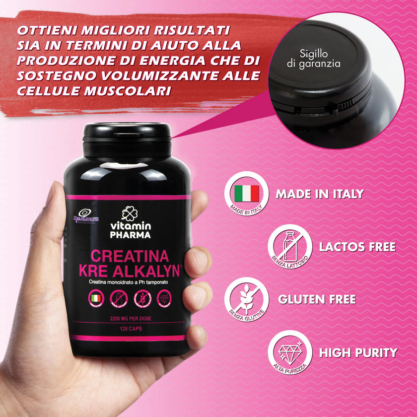 CREATINA MONOIDRATO 120 caps – KRE ALKALYN - OSTEOPHARMA™
