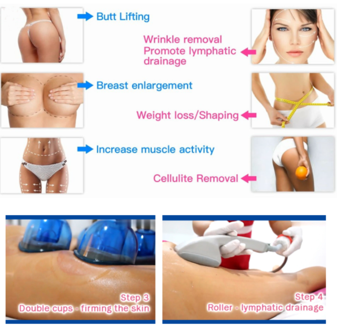 Best Popular Butt Enhancement Suction Cupping Vacuum Therapy Buttocks Lifting Machine - OSTEOPHARMA™