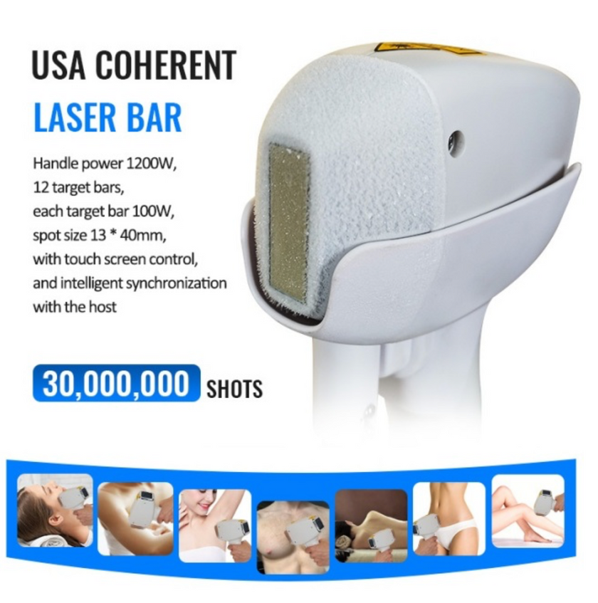 Price of diode laser hair removal machine with three wavelengths: 755nm, 808nm, 1064nm.