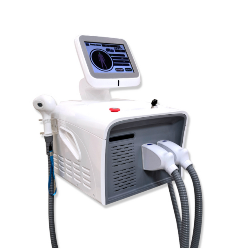 Portable 2 in 1 PicoLaser/808nm Diode Laser Machine for Hair Removal, Carbon Peeling and Tattoo Removal.