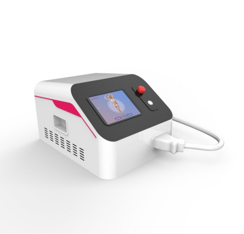 Portable diode laser hair removal equipment with 3 wavelengths: 755nm, 808nm and 1064nm.