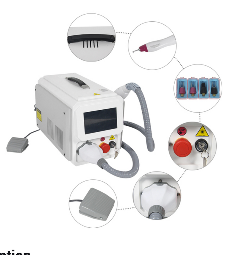 Macchina Portatile Pico Laser per Sbiancamento, Rimozione di Tatuaggi e Peeling al Carbonio.