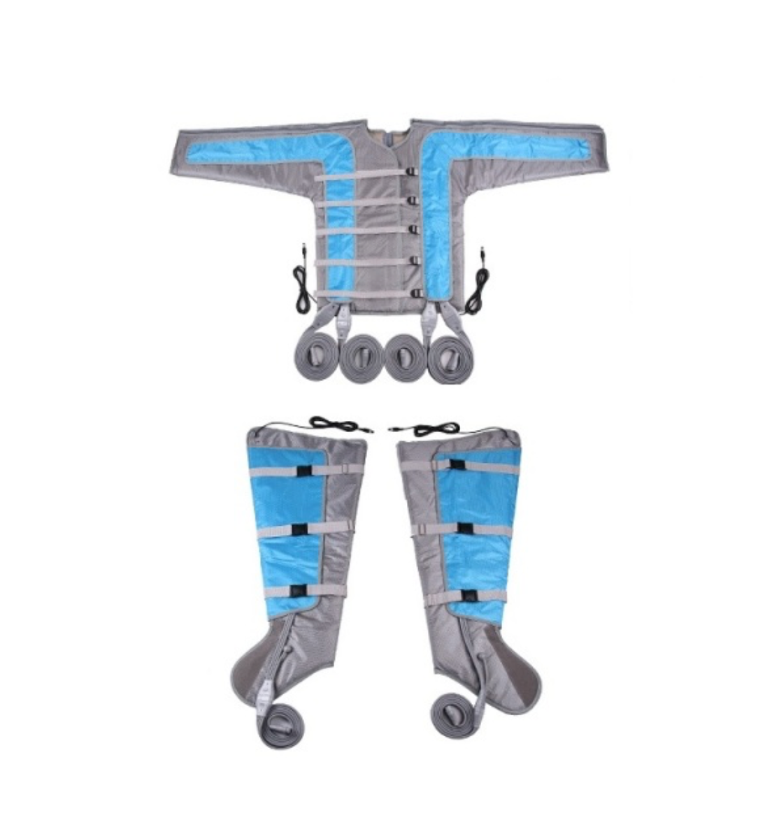 Macchina per Pressoterapia con 24 Airbag Pressione d'Aria per Corpo Intero - Braccia e Gambe Massaggio Drenante Linfatico - Dimagrimento e Pressoterapia - CareMart