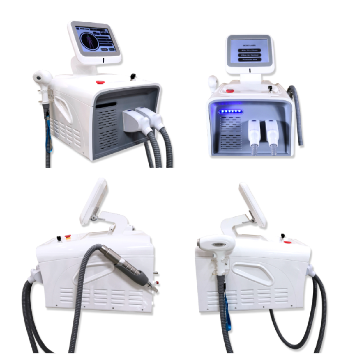 Portable 2 in 1 PicoLaser/808nm Diode Laser Machine for Hair Removal, Carbon Peeling and Tattoo Removal.