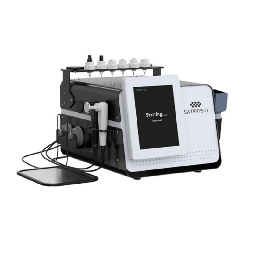 Dispozitiv de fizioterapie 3 în 1 cu undă Tecar, RF monopolar de 448 kHz și terapie cu diatermie cu unde de șoc EMS.