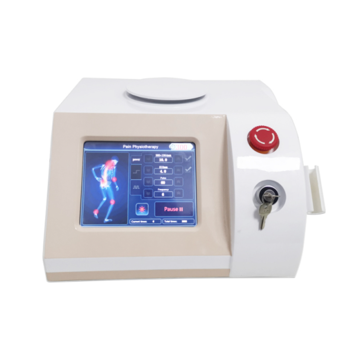 Dispozitiv de fizioterapie pentru ameliorarea durerii cu lungime de undă cu laser