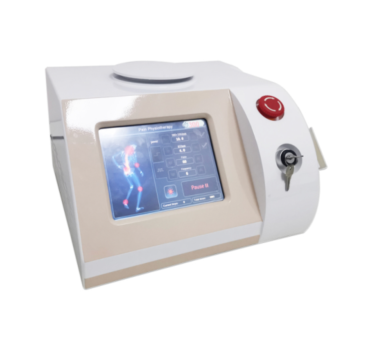 Dispozitiv de fizioterapie pentru ameliorarea durerii cu lungime de undă cu laser